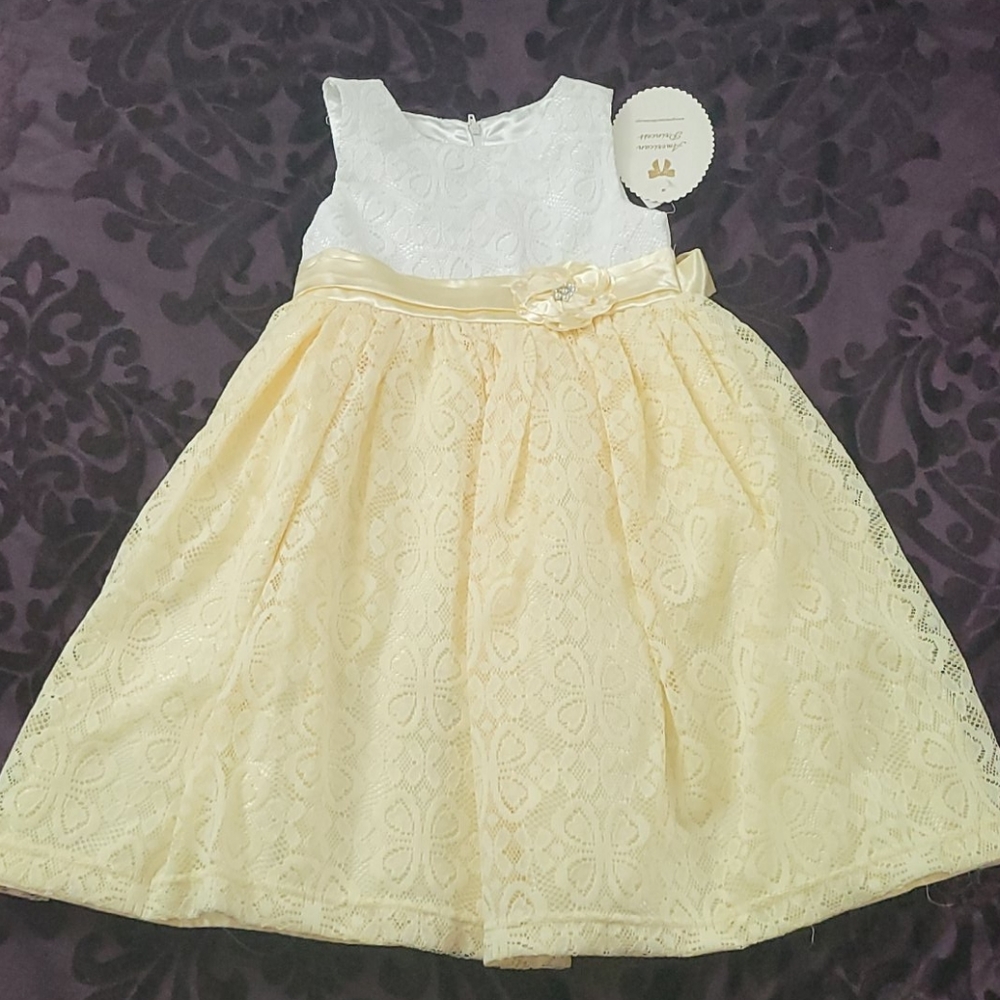 New American Princess Yellow and White Dress 5
